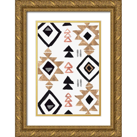 Rhythemics III  Gold Ornate Wood Framed Art Print with Double Matting by Isabelle Z