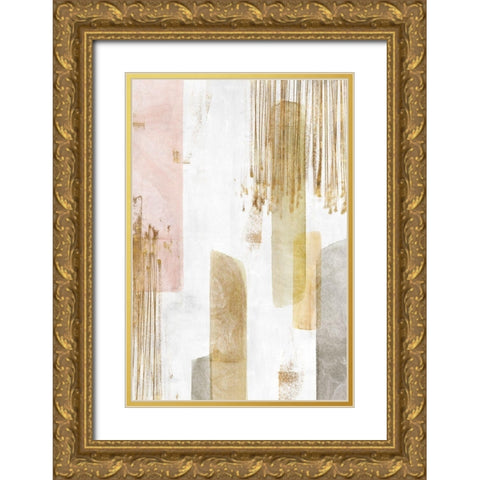 Band of Gold II  Gold Ornate Wood Framed Art Print with Double Matting by Isabelle Z