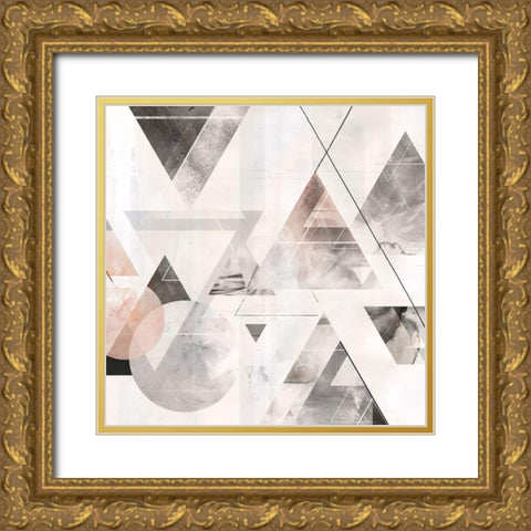 Holographic II  Gold Ornate Wood Framed Art Print with Double Matting by Isabelle Z