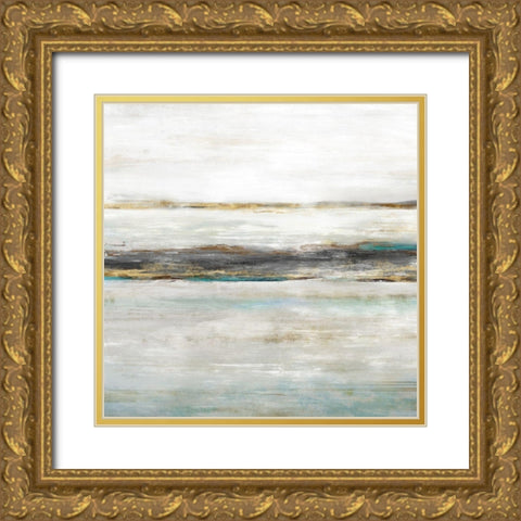 Waters Edge I  Gold Ornate Wood Framed Art Print with Double Matting by Isabelle Z