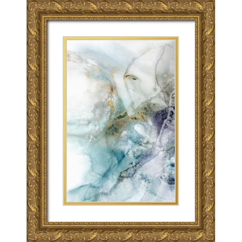 Blotting I  Gold Ornate Wood Framed Art Print with Double Matting by Isabelle Z