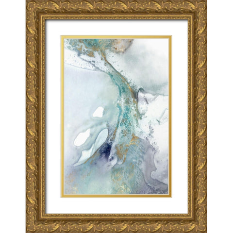 Blotting II  Gold Ornate Wood Framed Art Print with Double Matting by Isabelle Z
