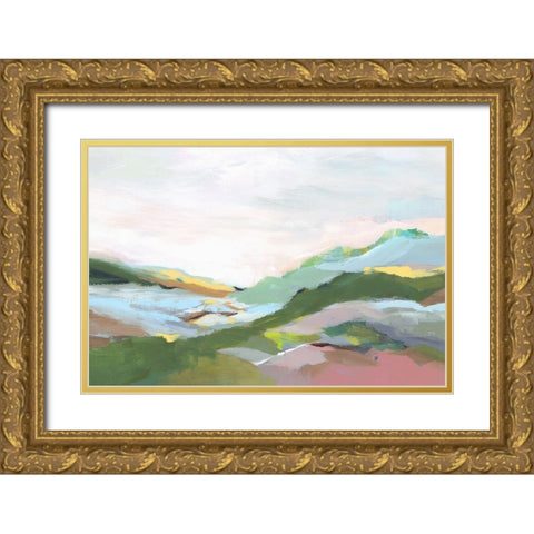 Highland I  Gold Ornate Wood Framed Art Print with Double Matting by Isabelle Z