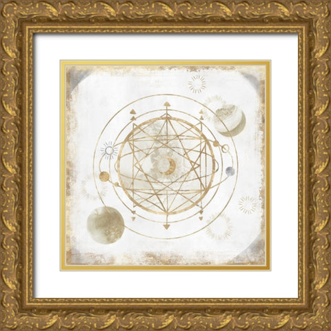Golden Galaxy II  Gold Ornate Wood Framed Art Print with Double Matting by Isabelle Z