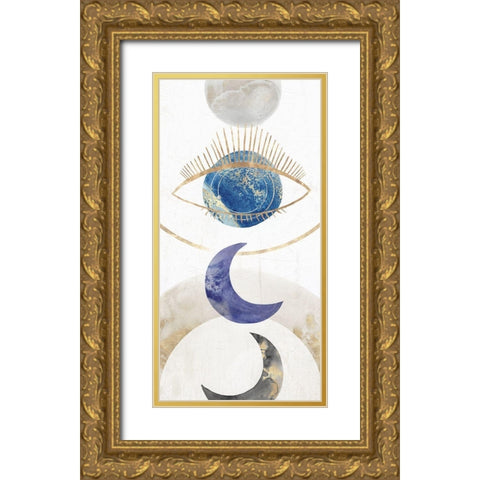 Crescent Moon II  Gold Ornate Wood Framed Art Print with Double Matting by Isabelle Z