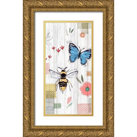 Backyard Summer III  Gold Ornate Wood Framed Art Print with Double Matting by Isabelle Z