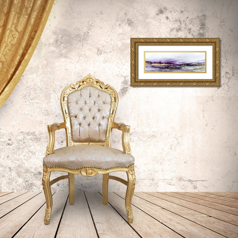 Elusive Dreams Violet Version  Gold Ornate Wood Framed Art Print with Double Matting by Isabelle Z