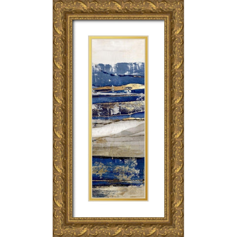 Ultramarine III  Gold Ornate Wood Framed Art Print with Double Matting by Isabelle Z