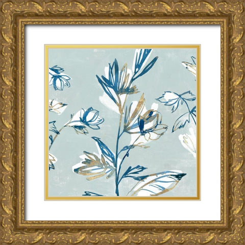 Blossomy I Gold Ornate Wood Framed Art Print with Double Matting by Isabelle Z