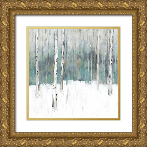 Winters Trail II  Gold Ornate Wood Framed Art Print with Double Matting by Isabelle Z