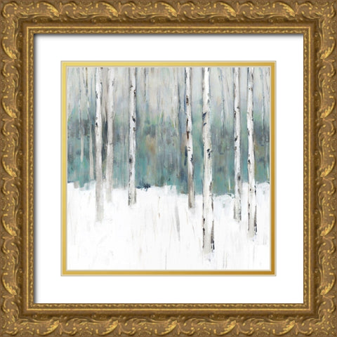 Winters Trail III  Gold Ornate Wood Framed Art Print with Double Matting by Isabelle Z