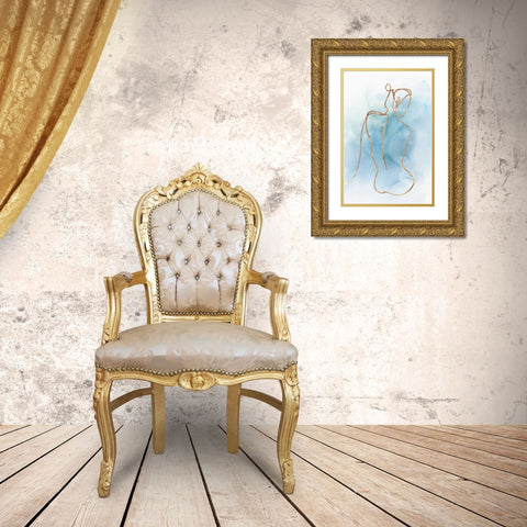 Figurative I  Gold Ornate Wood Framed Art Print with Double Matting by Isabelle Z