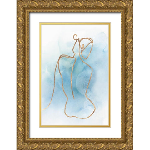 Figurative I  Gold Ornate Wood Framed Art Print with Double Matting by Isabelle Z