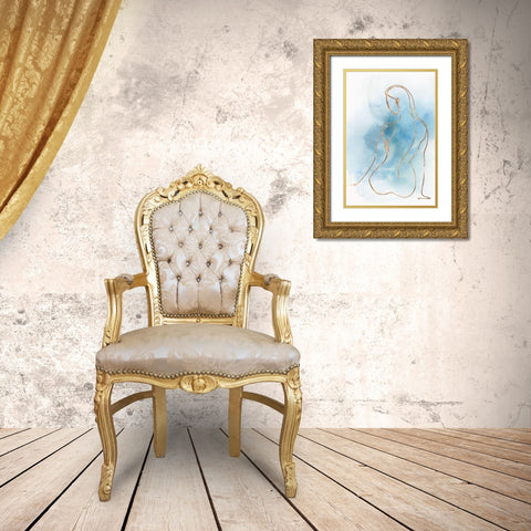Figurative II  Gold Ornate Wood Framed Art Print with Double Matting by Isabelle Z