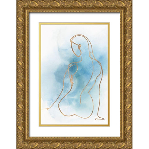 Figurative II  Gold Ornate Wood Framed Art Print with Double Matting by Isabelle Z