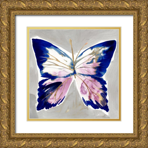 Fluttering I  Gold Ornate Wood Framed Art Print with Double Matting by Isabelle Z
