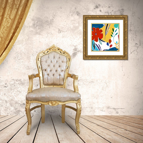 Cheerfulness I  Gold Ornate Wood Framed Art Print with Double Matting by Isabelle Z