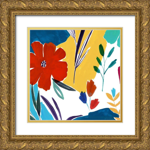 Cheerfulness I  Gold Ornate Wood Framed Art Print with Double Matting by Isabelle Z