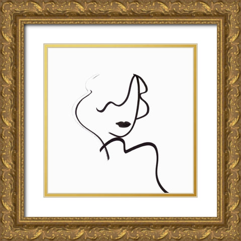 Muser I  Gold Ornate Wood Framed Art Print with Double Matting by Isabelle Z