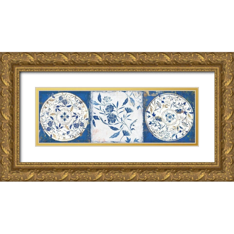 Indgio Ceramics II  Gold Ornate Wood Framed Art Print with Double Matting by Isabelle Z