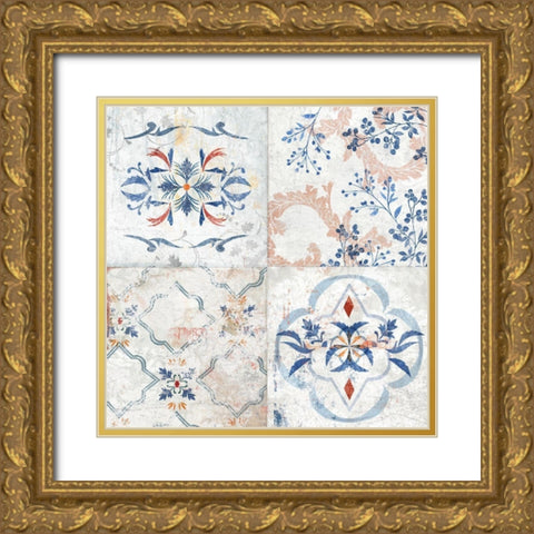 Delicate Motifs II Gold Ornate Wood Framed Art Print with Double Matting by Isabelle Z