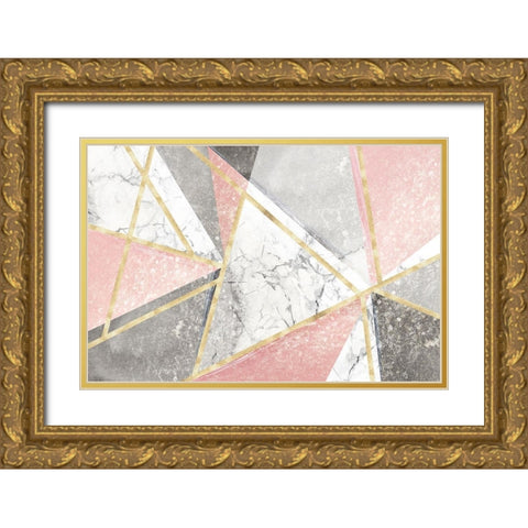 Goldie I  Gold Ornate Wood Framed Art Print with Double Matting by Isabelle Z