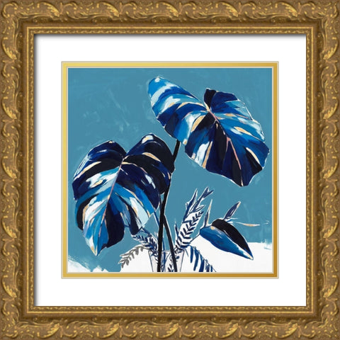 Swaying Palms II  Gold Ornate Wood Framed Art Print with Double Matting by Isabelle Z