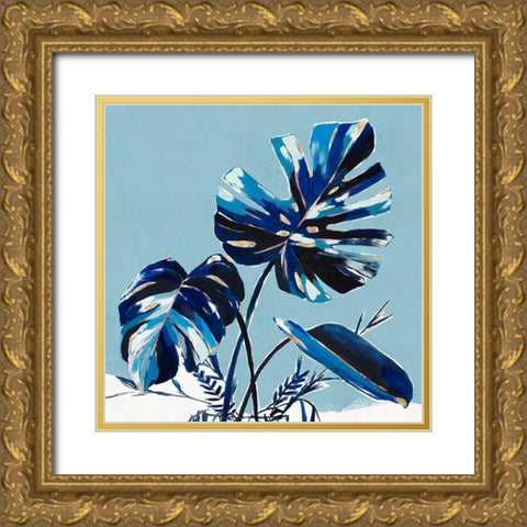 Villa Palms I  Gold Ornate Wood Framed Art Print with Double Matting by Isabelle Z