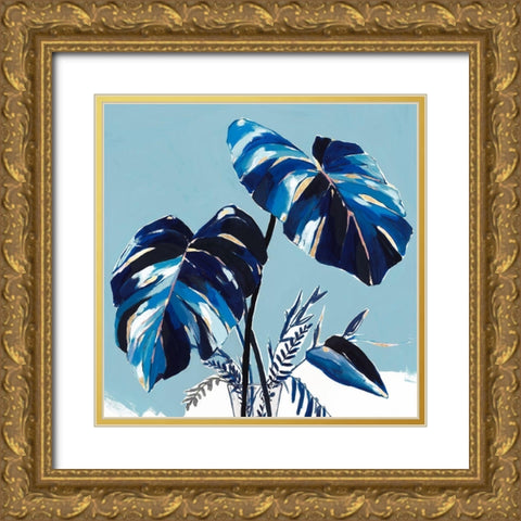 Villa Palms II  Gold Ornate Wood Framed Art Print with Double Matting by Isabelle Z
