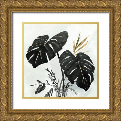 Oasis Palms I  Gold Ornate Wood Framed Art Print with Double Matting by Isabelle Z