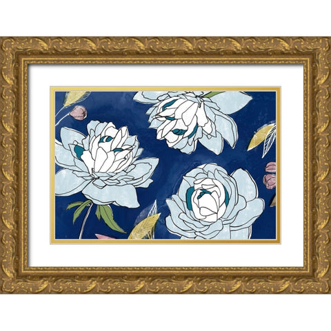 Courtesy II  Gold Ornate Wood Framed Art Print with Double Matting by Isabelle Z