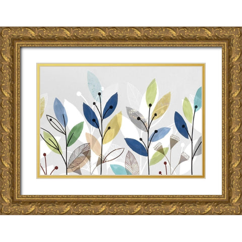 Morning Glory II  Gold Ornate Wood Framed Art Print with Double Matting by Isabelle Z