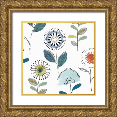 Trailing  Gold Ornate Wood Framed Art Print with Double Matting by Isabelle Z