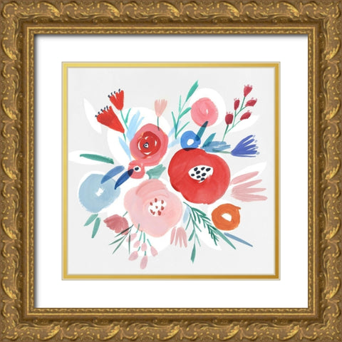 Carrie I  Gold Ornate Wood Framed Art Print with Double Matting by Isabelle Z