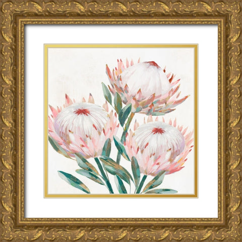King Protea II  Gold Ornate Wood Framed Art Print with Double Matting by Isabelle Z