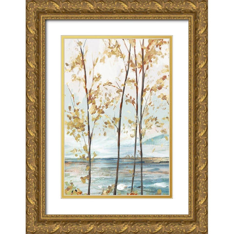 Sage Tree Forest I Gold Ornate Wood Framed Art Print with Double Matting by Isabelle Z