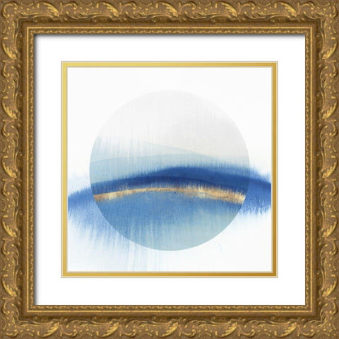 Indigo Eclipse I  Gold Ornate Wood Framed Art Print with Double Matting by Isabelle Z