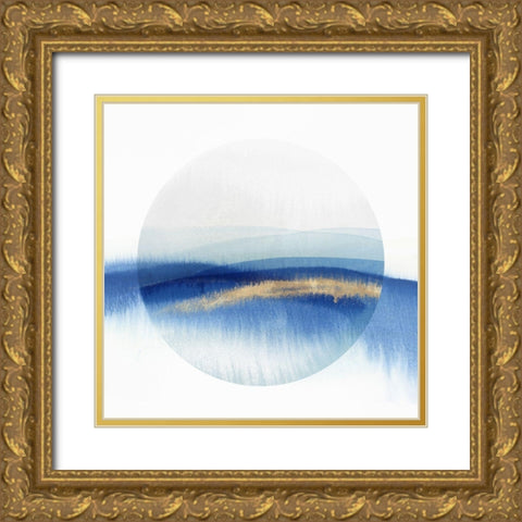 Indigo Eclipse II  Gold Ornate Wood Framed Art Print with Double Matting by Isabelle Z