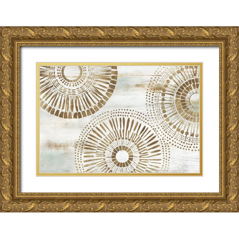 Golden Circus I  Gold Ornate Wood Framed Art Print with Double Matting by Isabelle Z