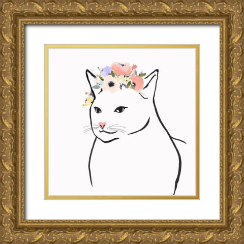 Cleo I  Gold Ornate Wood Framed Art Print with Double Matting by Isabelle Z
