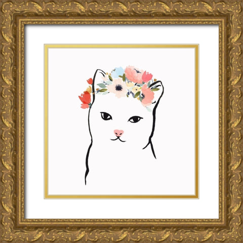 Cleo II   Gold Ornate Wood Framed Art Print with Double Matting by Isabelle Z