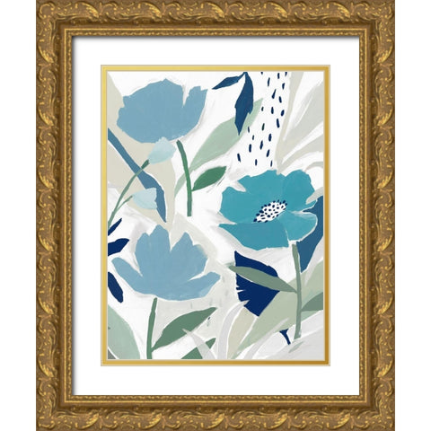 Song of the Wind I  Gold Ornate Wood Framed Art Print with Double Matting by Isabelle Z