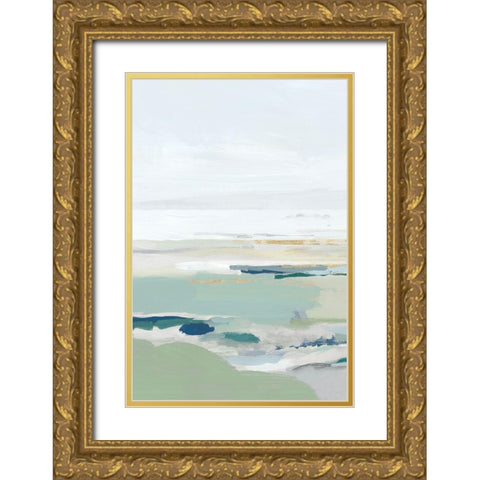 Burbank Blue I  Gold Ornate Wood Framed Art Print with Double Matting by Isabelle Z