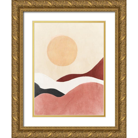 Dune Spirit Gold Ornate Wood Framed Art Print with Double Matting by Isabelle Z