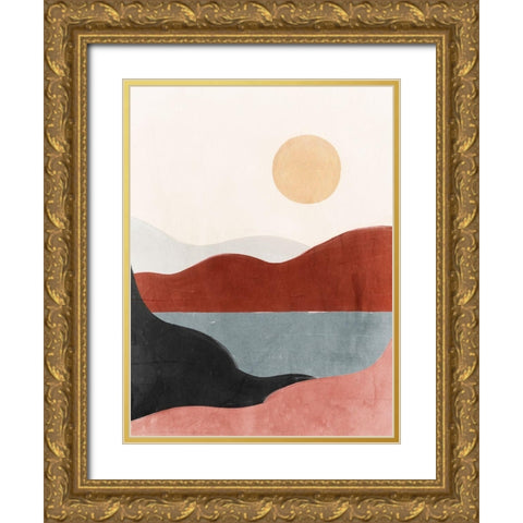 Way through Time Gold Ornate Wood Framed Art Print with Double Matting by Isabelle Z