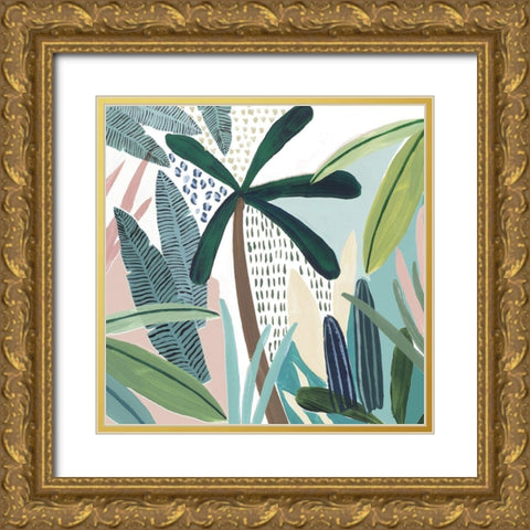 Tropical Rainforest I  Gold Ornate Wood Framed Art Print with Double Matting by Isabelle Z