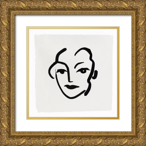 The Mirror I Gold Ornate Wood Framed Art Print with Double Matting by Isabelle Z