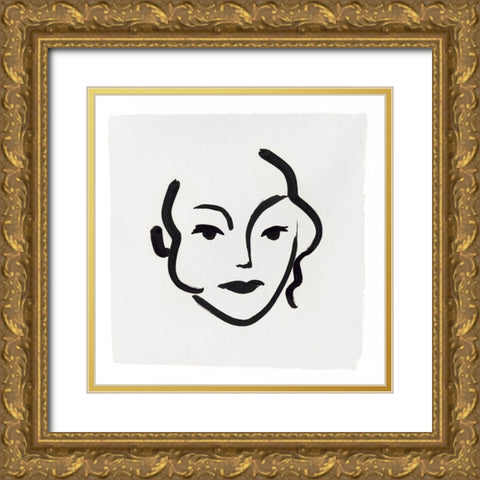 The Mirror II Gold Ornate Wood Framed Art Print with Double Matting by Isabelle Z