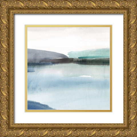 Slide Away II   Gold Ornate Wood Framed Art Print with Double Matting by Isabelle Z