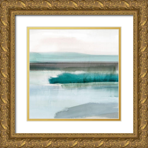 Slide Away III    Gold Ornate Wood Framed Art Print with Double Matting by Isabelle Z